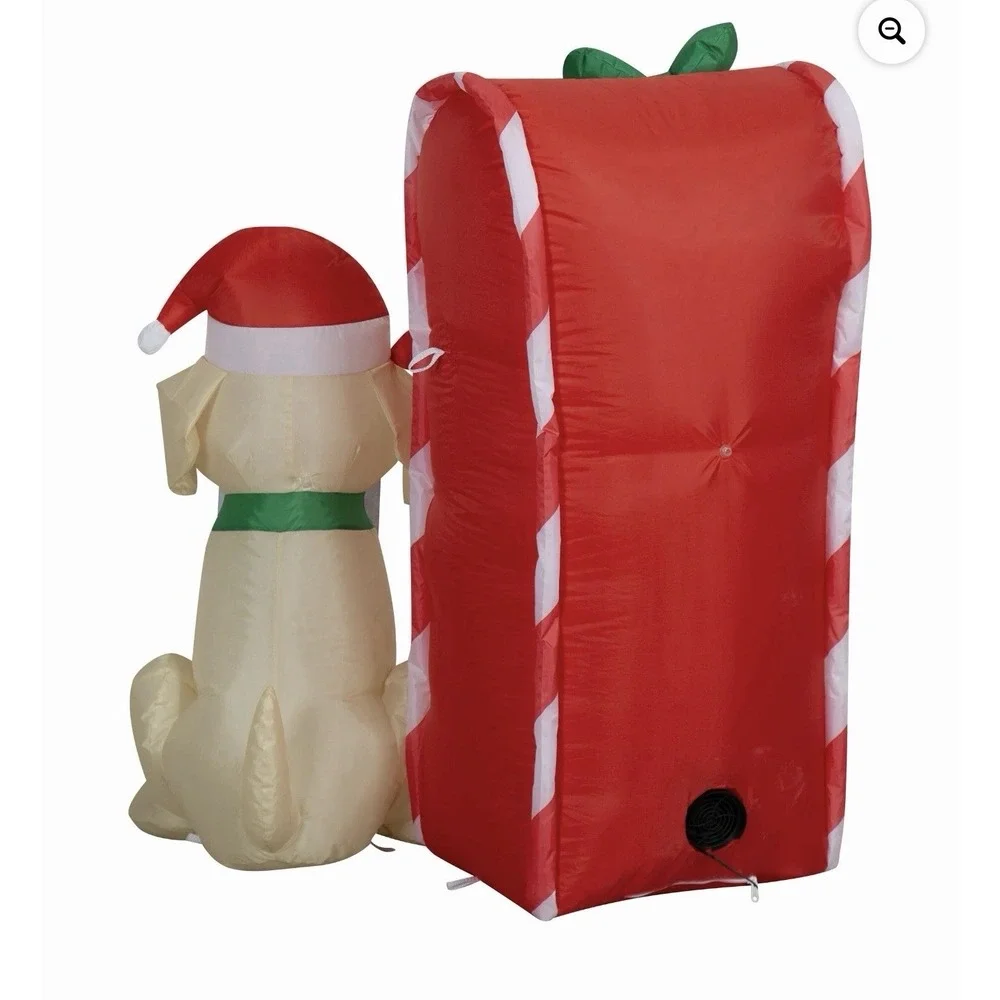 Holiday Time Mailbox Dog Christmas Airblown Inflatable 3.5' Letters To Santa NEW